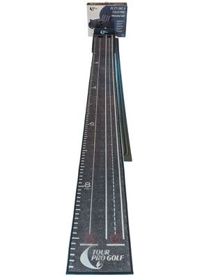 Tour Pro Golf Wooden Crystal Velvet Cool Grey Putting Mat