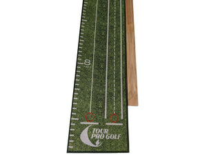 Tour Pro Golf Wooden Crystal Velvet Putting Mat
